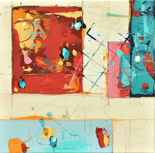 Interform 8″ x 8″ Abstract Painting