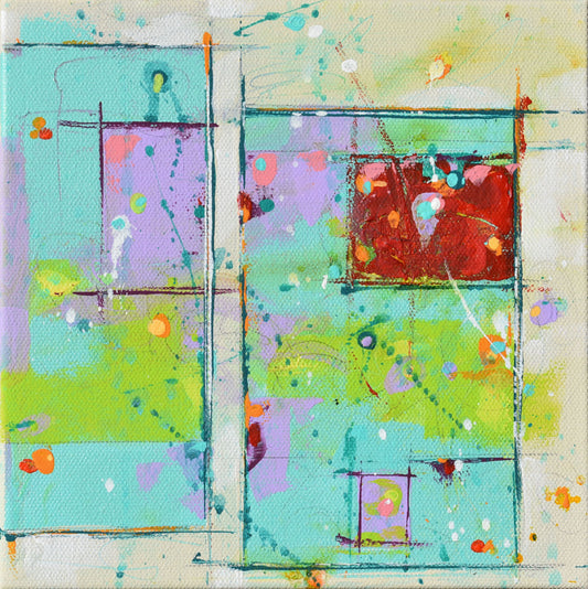 Intersect 8″ x 8″ Abstract Painting