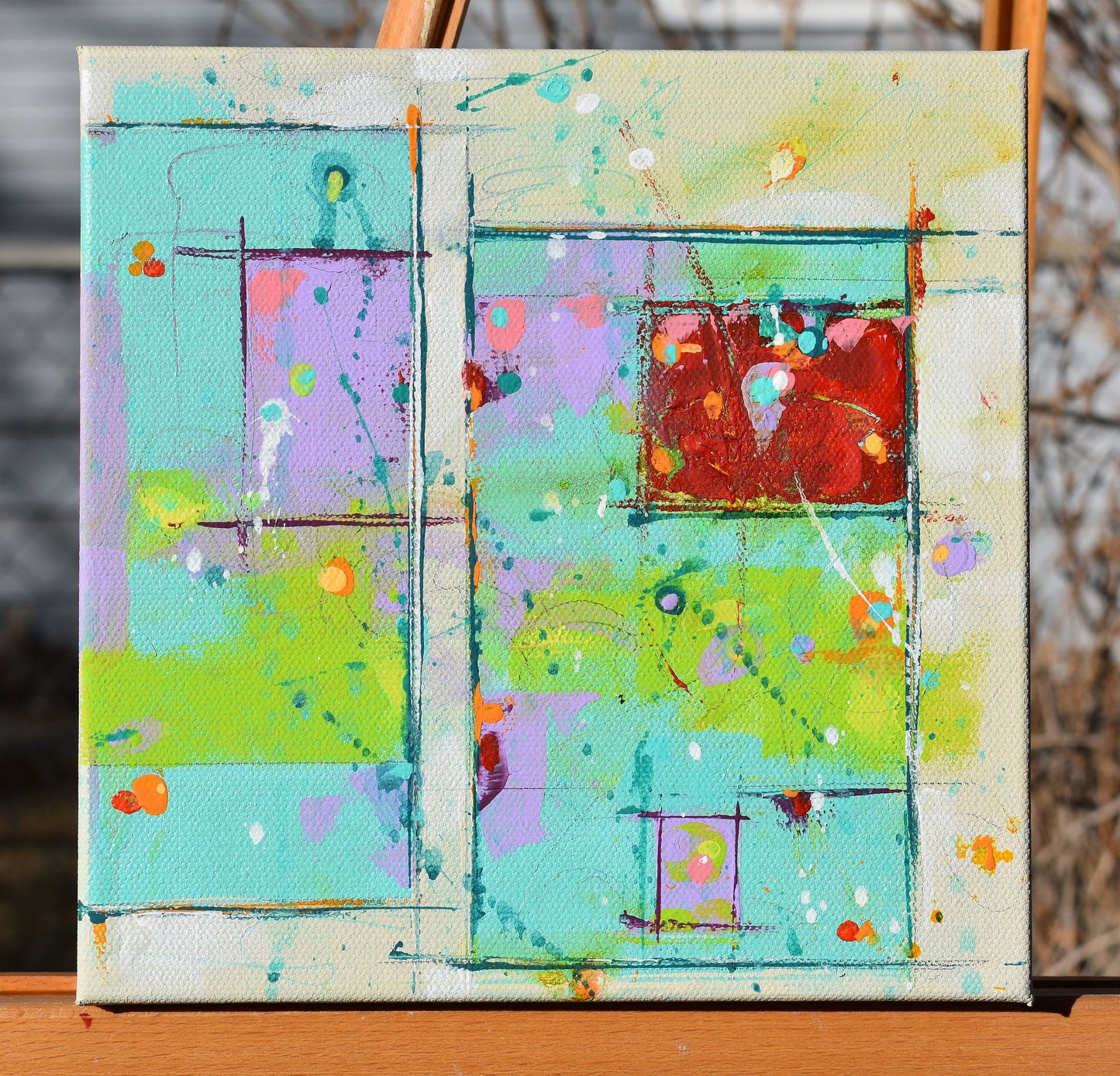 Intersect 8″ x 8″ Abstract Painting