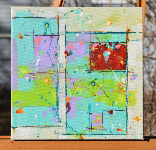 Intersect 8″ x 8″ Abstract Painting