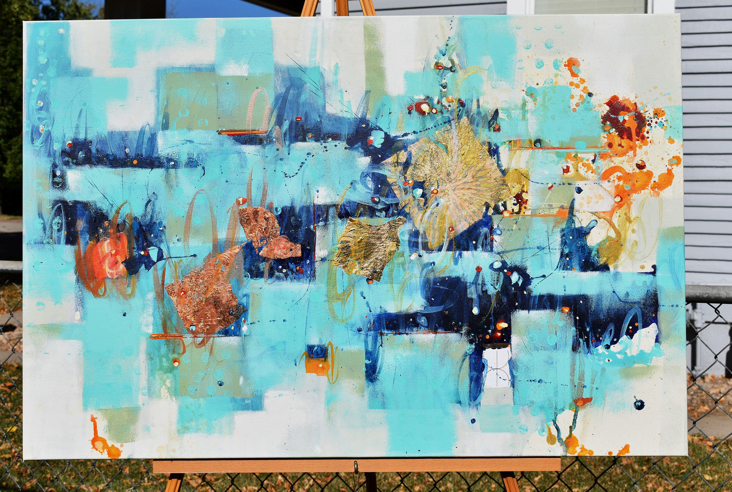 Light of The Harvest Moon 24″ x 36″ Abstract Painting