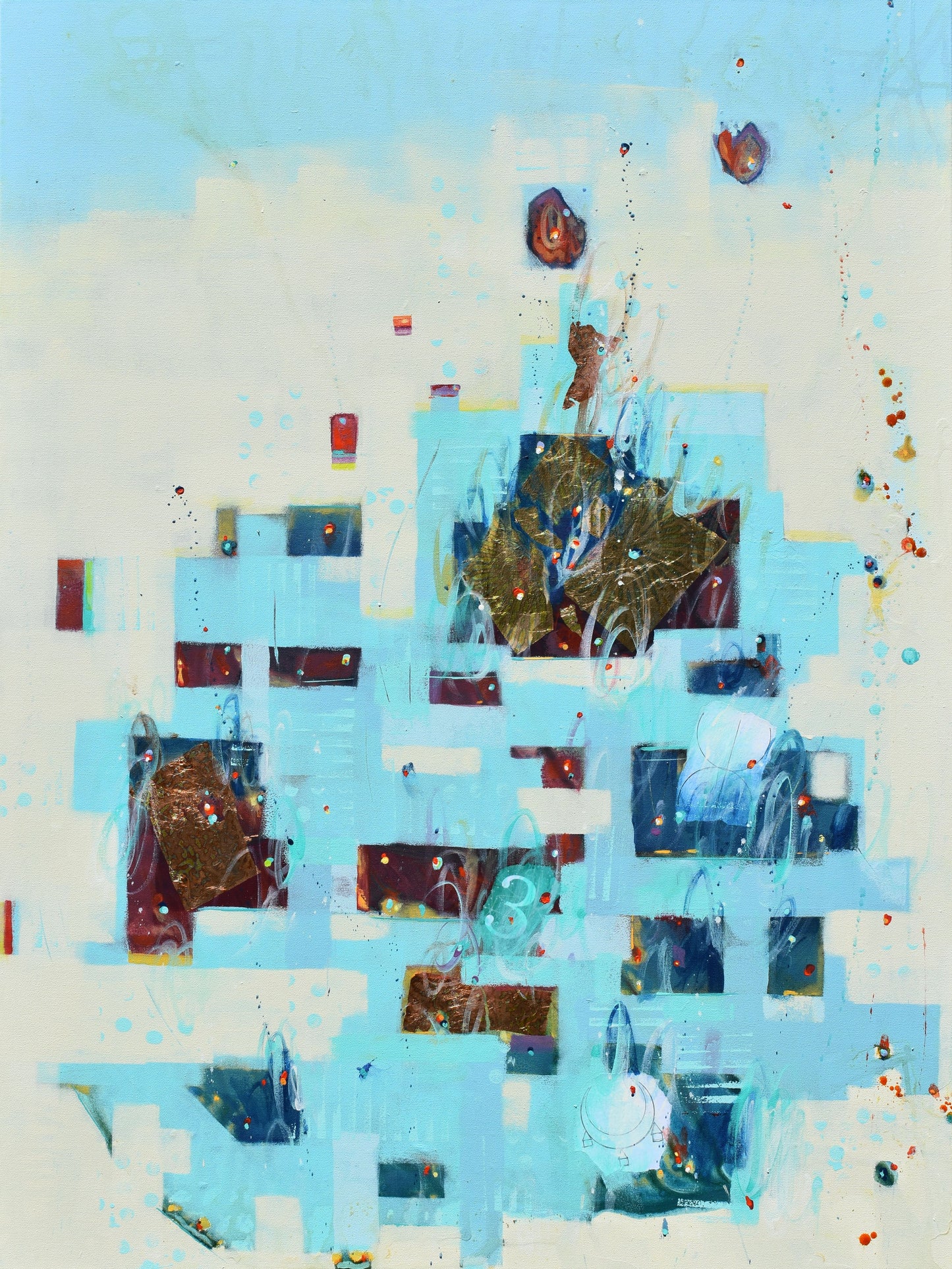 Lingering Light 36″ x 48″ Abstract Painting