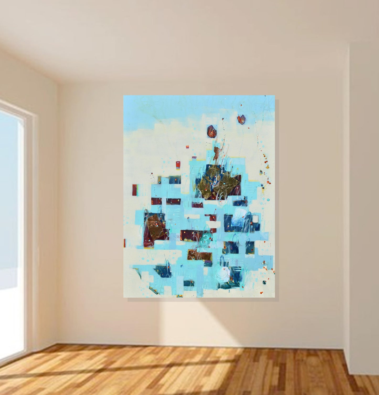Lingering Light 36″ x 48″ Abstract Painting