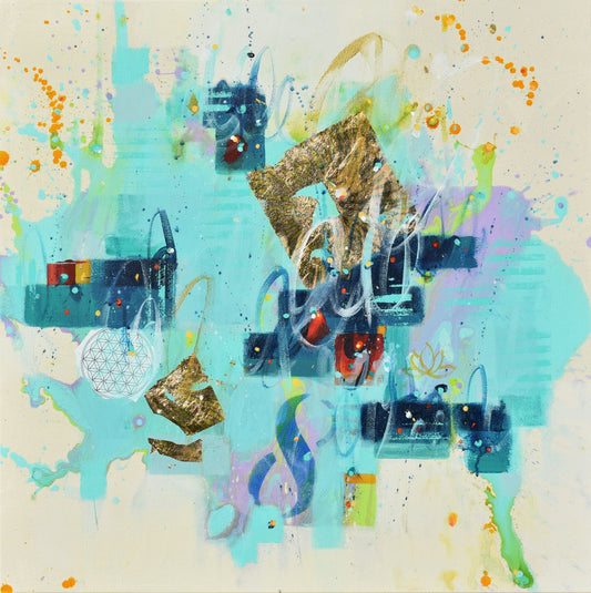 Listening Within 24″ x 24″ Abstract Painting