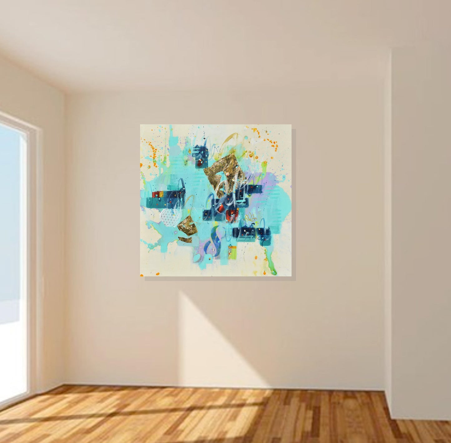 Listening Within 24″ x 24″ Abstract Painting