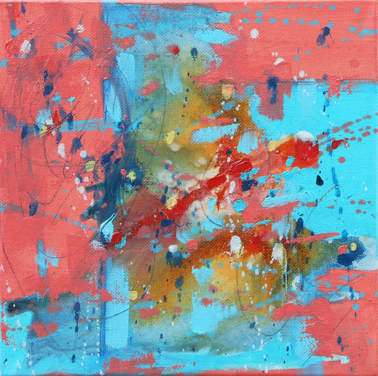 Miami Nights 8″ x 8″ Abstract Painting