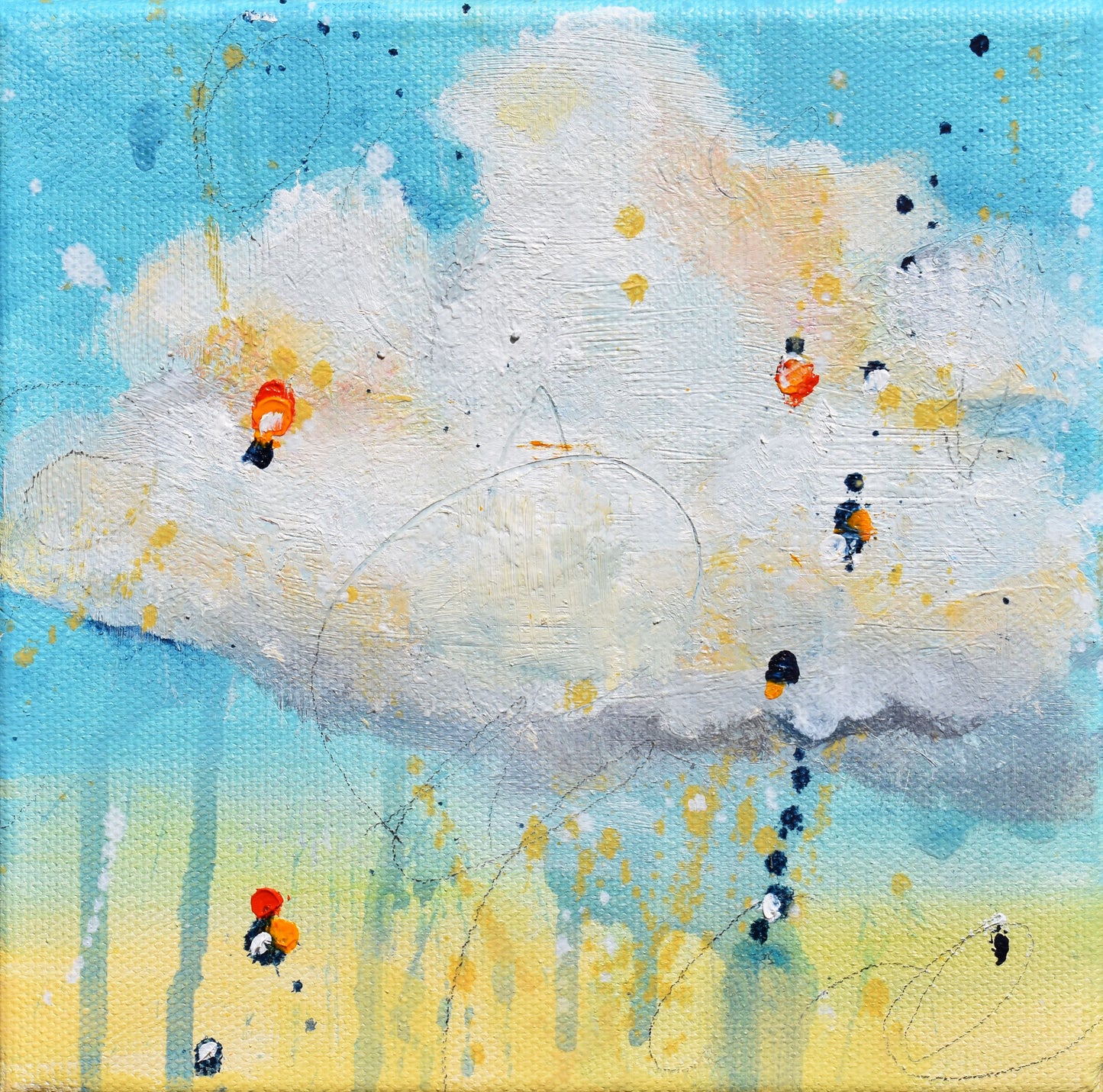 Noonday Dreams 6″ x 6″ Abstract Painting