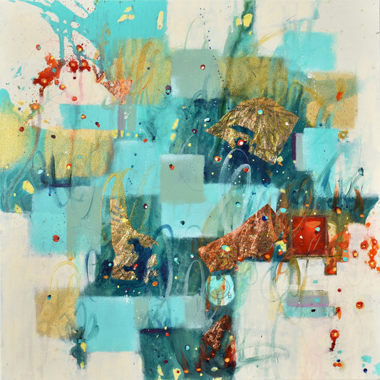 One Wintry Day 24″ x 24″ Abstract Painting