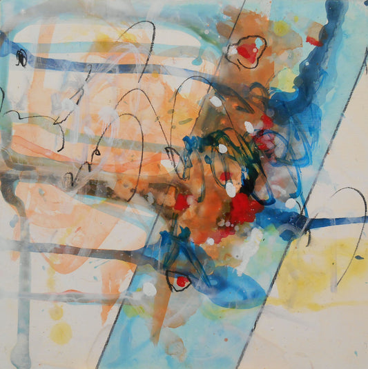 Rediscover 5″ x 5″ Abstract Painting on Panel