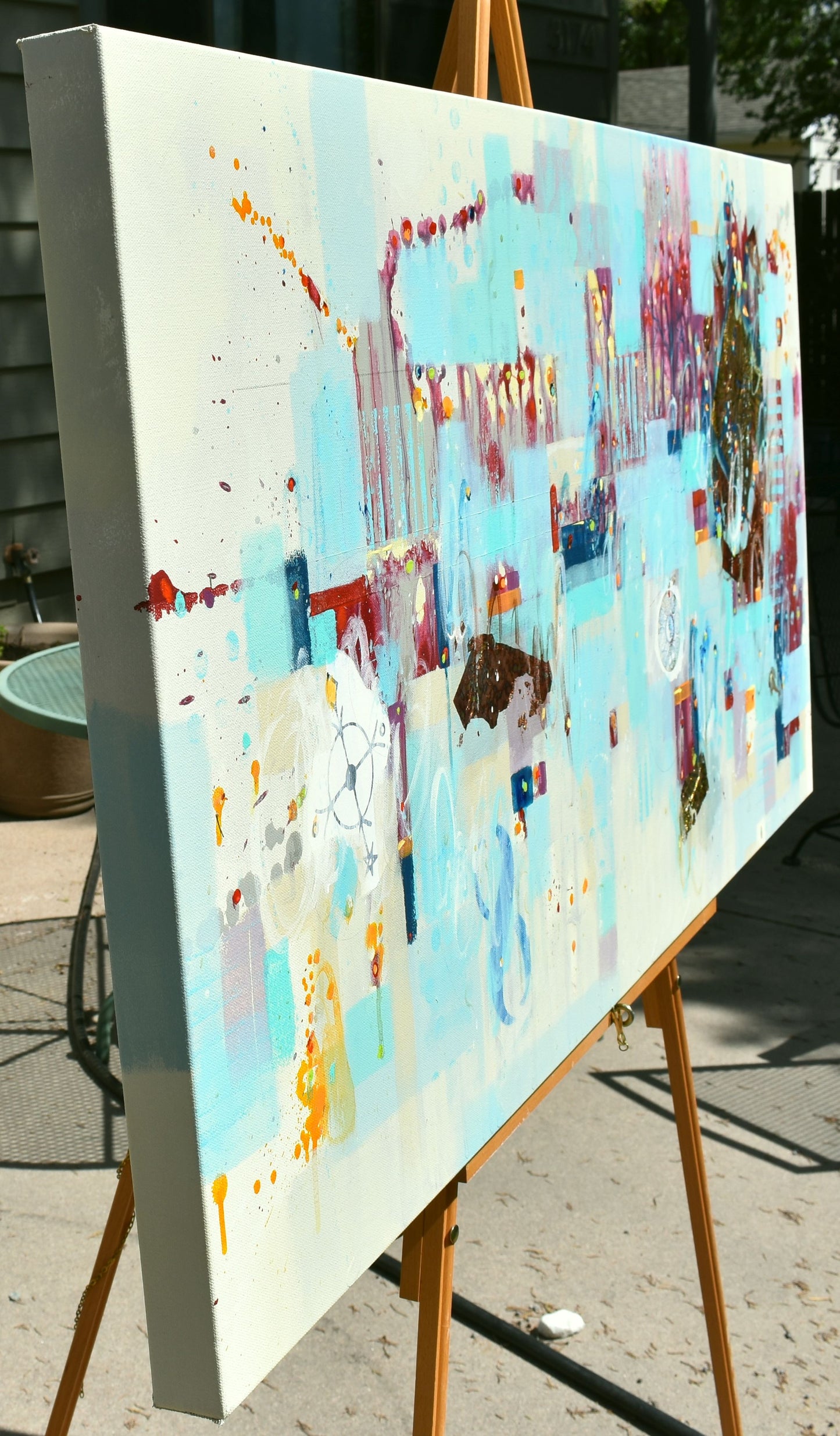 The Light Between Us 24″ x 48″ Abstract Painting