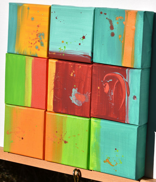 Colors of Fancy 12″ x 12″ Abstract Painting