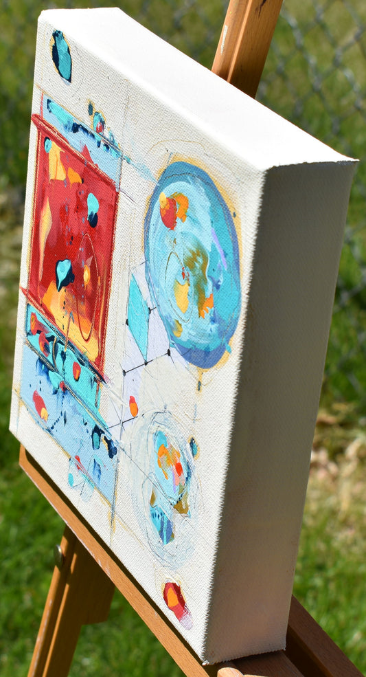 Elevate 8″ x 8″ Abstract Painting