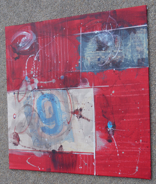 Fearless 12″ x 12″ Abstract Painting on Panel