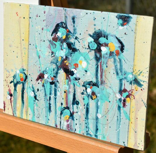 Free Spirit 5″ x 7″ Abstract Painting on Panel