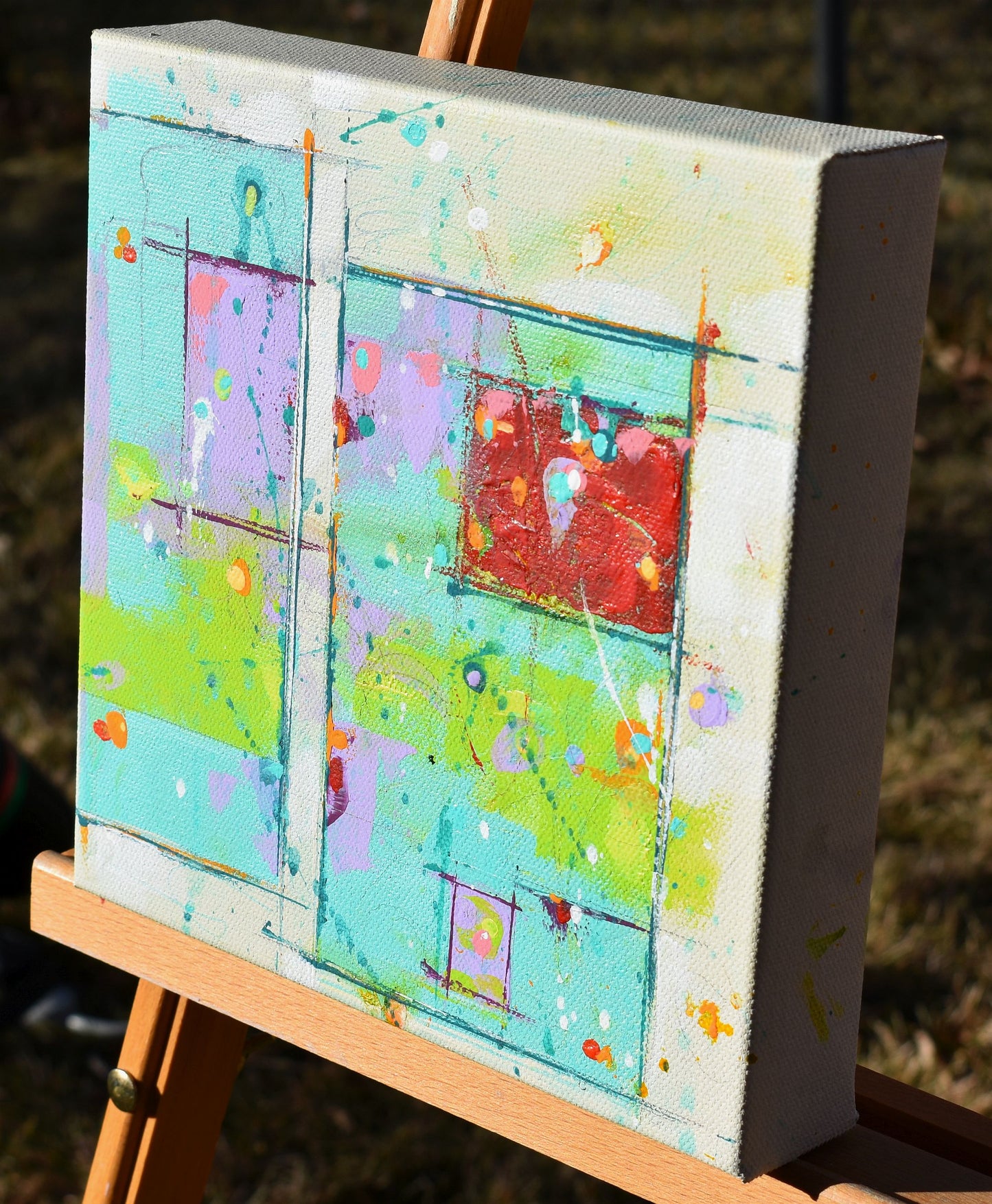 Intersect 8″ x 8″ Abstract Painting