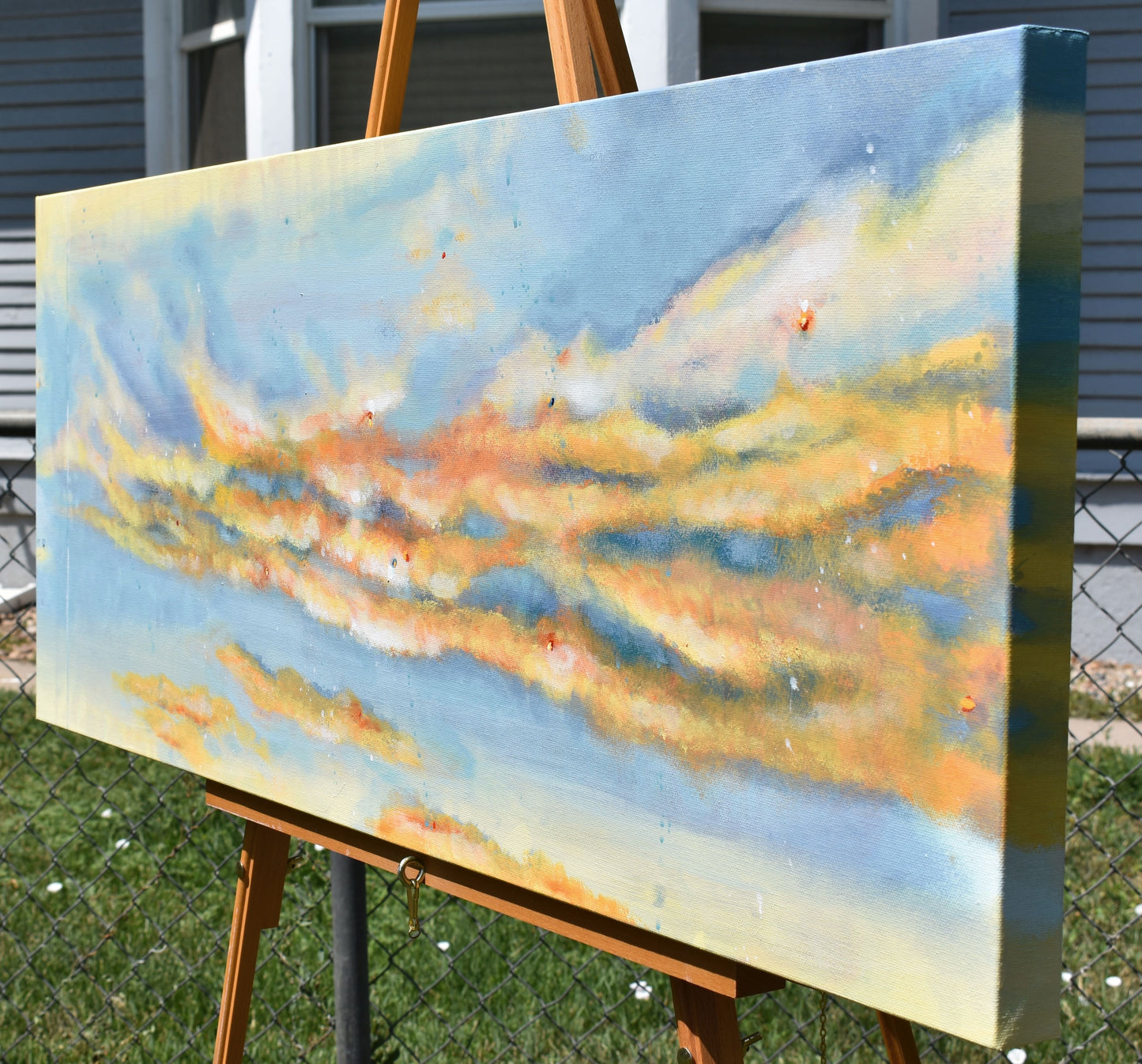 Sky Full of Dreams 16″ x 40″ Abstract Painting