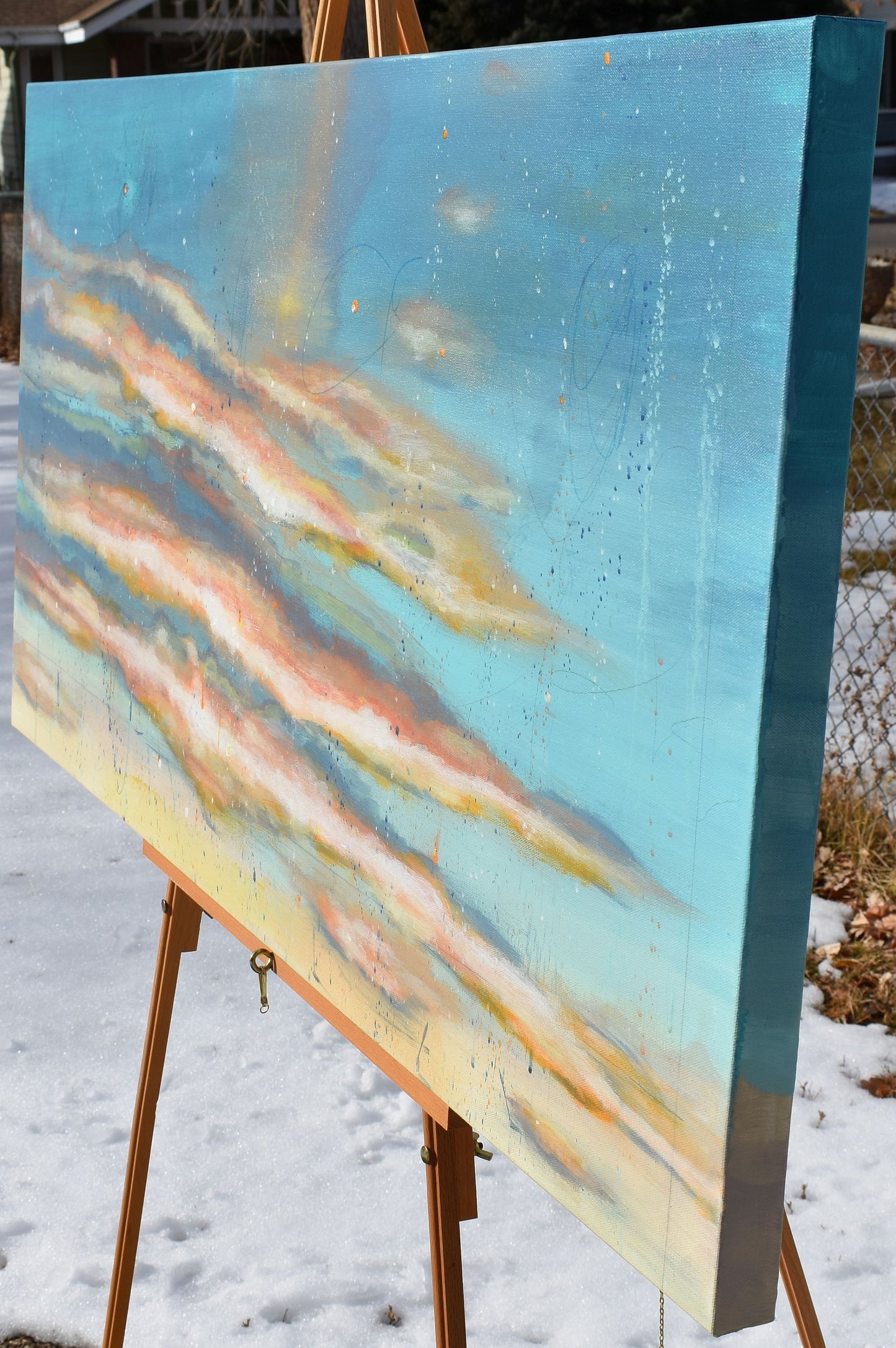 Lift Me Up To The Sky 24″ x 48″ Abstract Painting