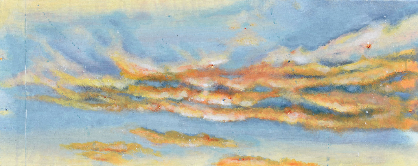 Sky Full of Dreams 16″ x 40″ Abstract Painting
