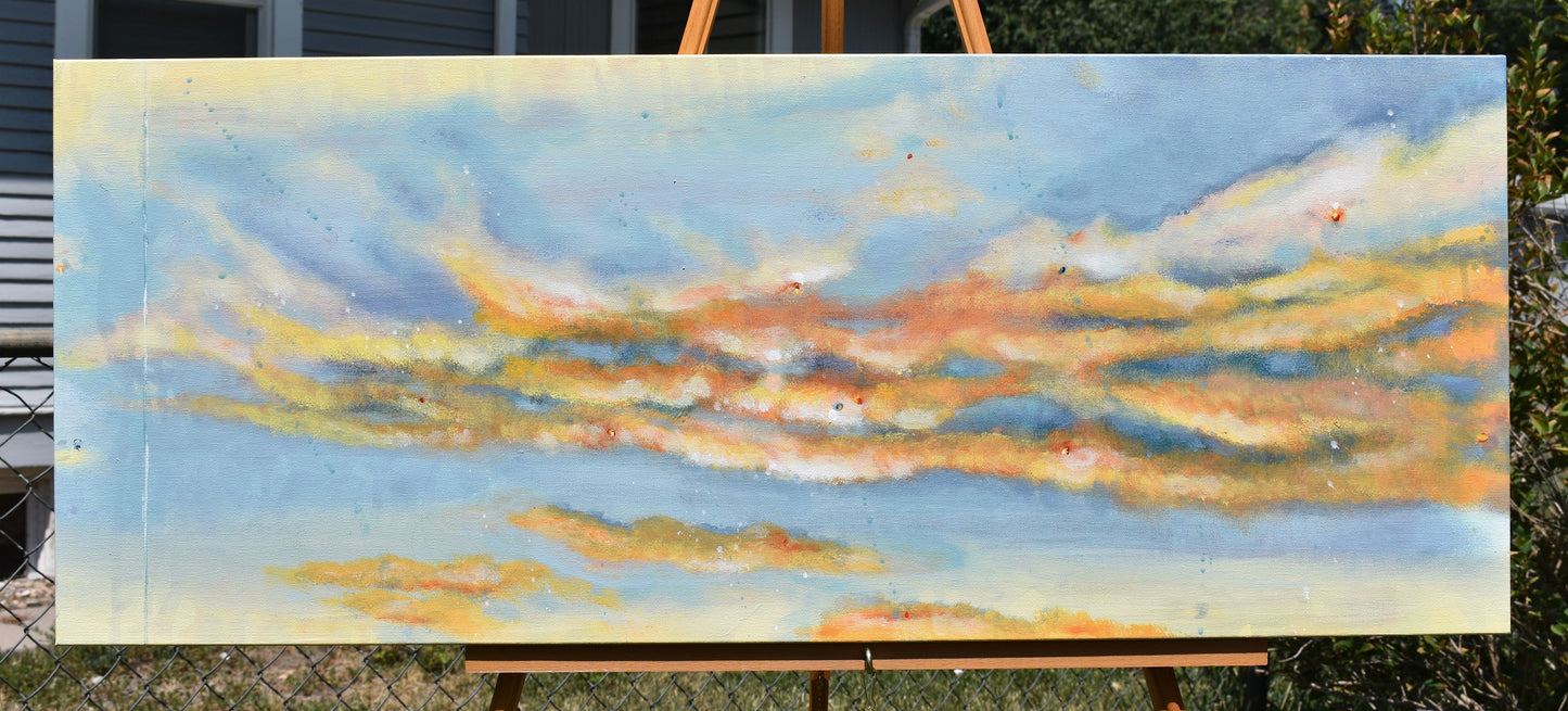 Sky Full of Dreams 16″ x 40″ Abstract Painting