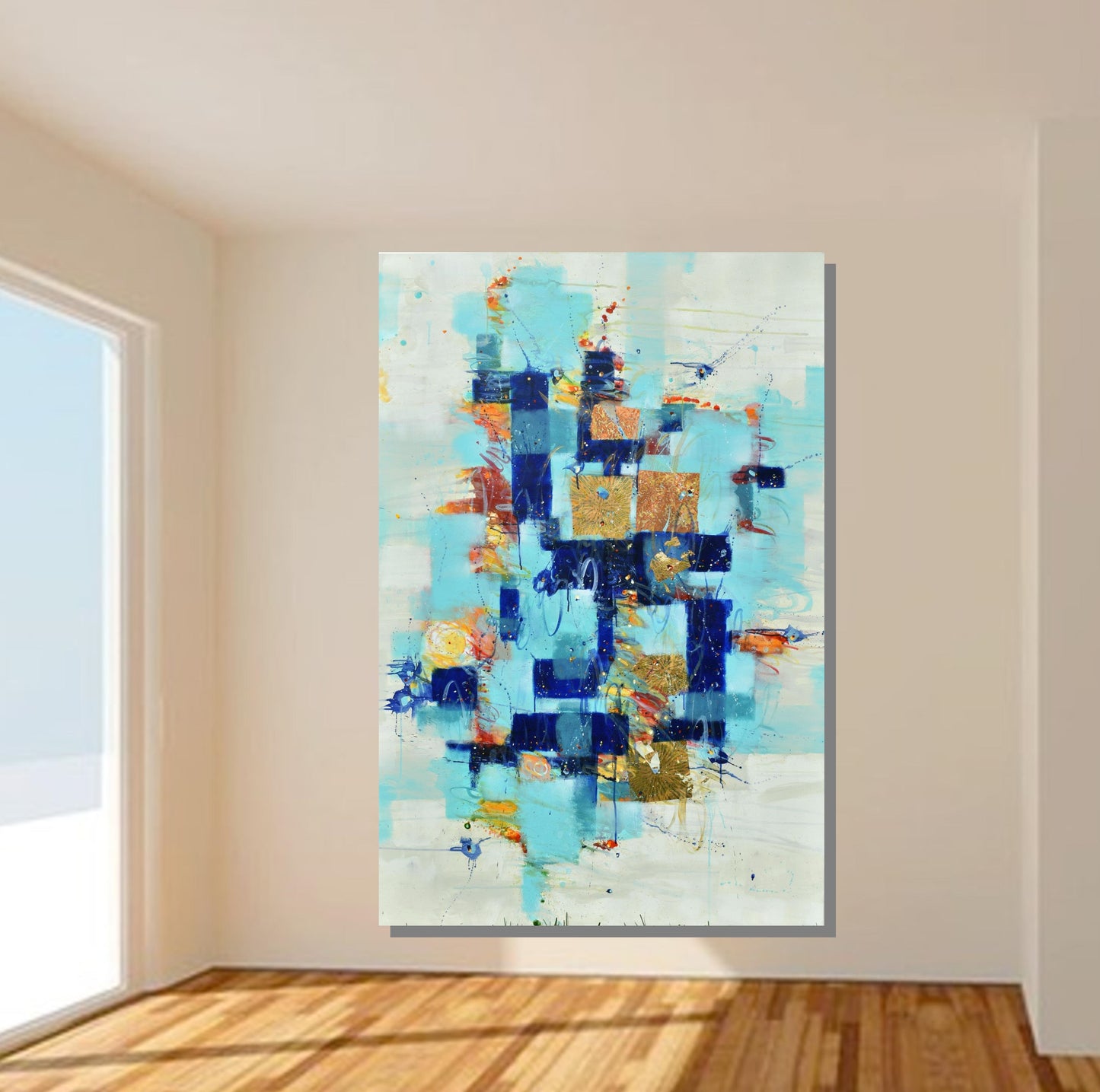 Slant of Light 40″ x 60″ Abstract Painting