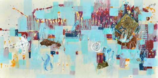 The Light Between Us 24″ x 48″ Abstract Painting
