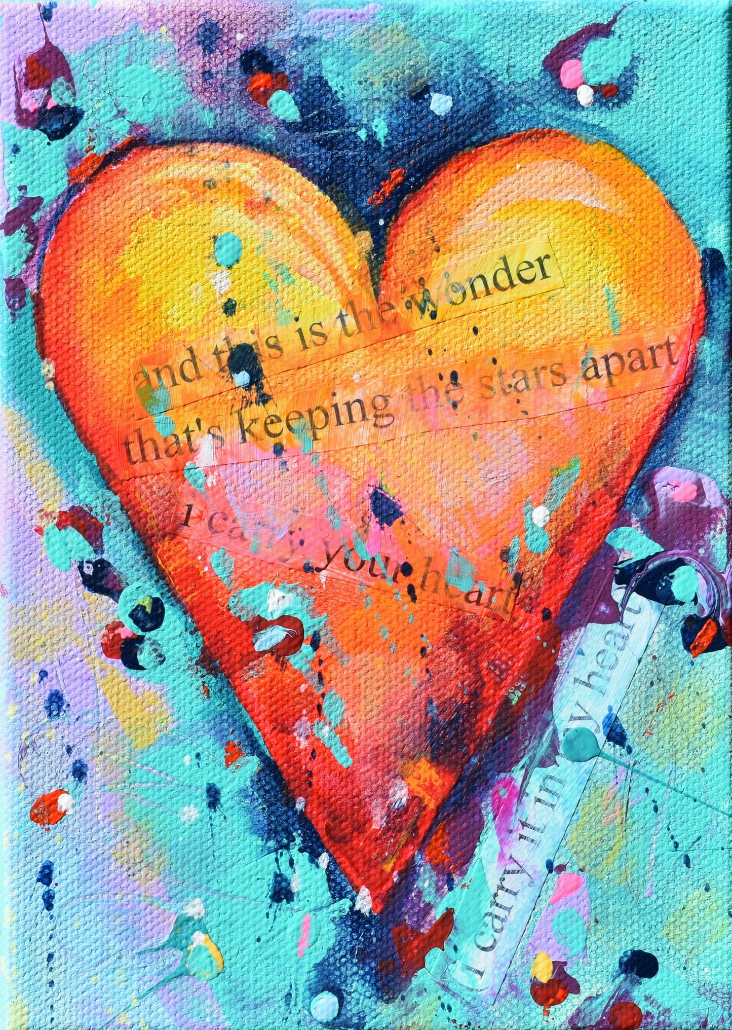 This Is The Wonder 5″ x 7″ Abstract Painting