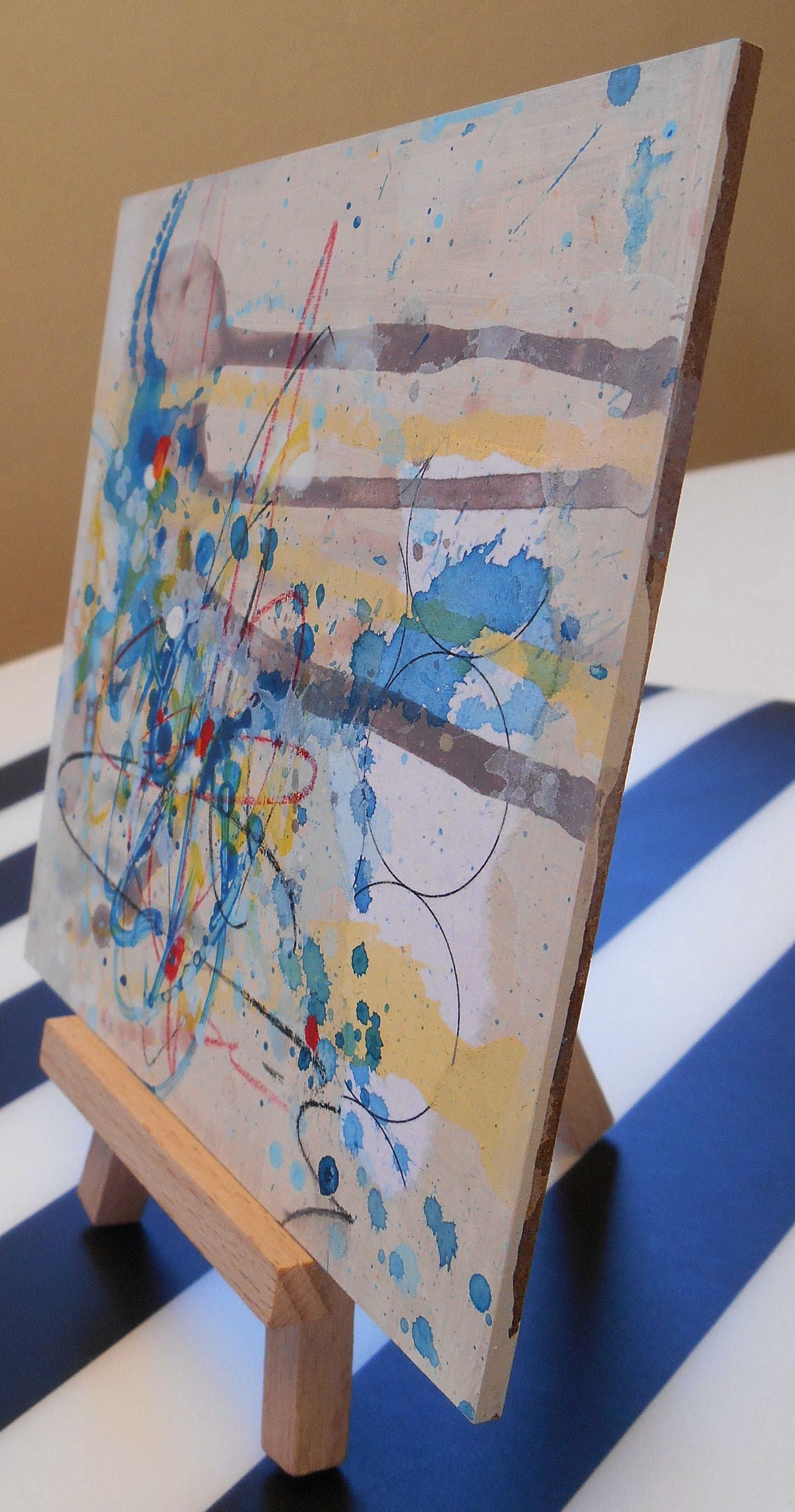 Transform 5″ x 5″ Abstract Painting on Panel