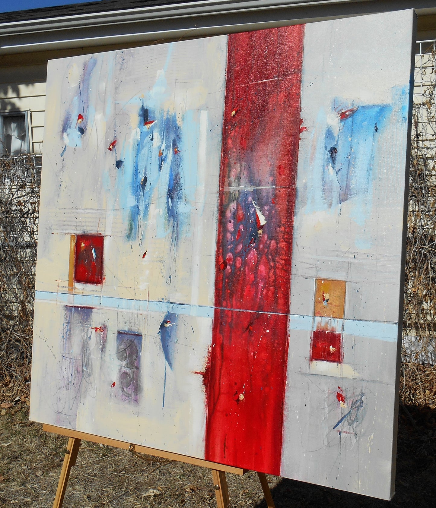 Walk The Ocean 36″ x 36″ Abstract Painting