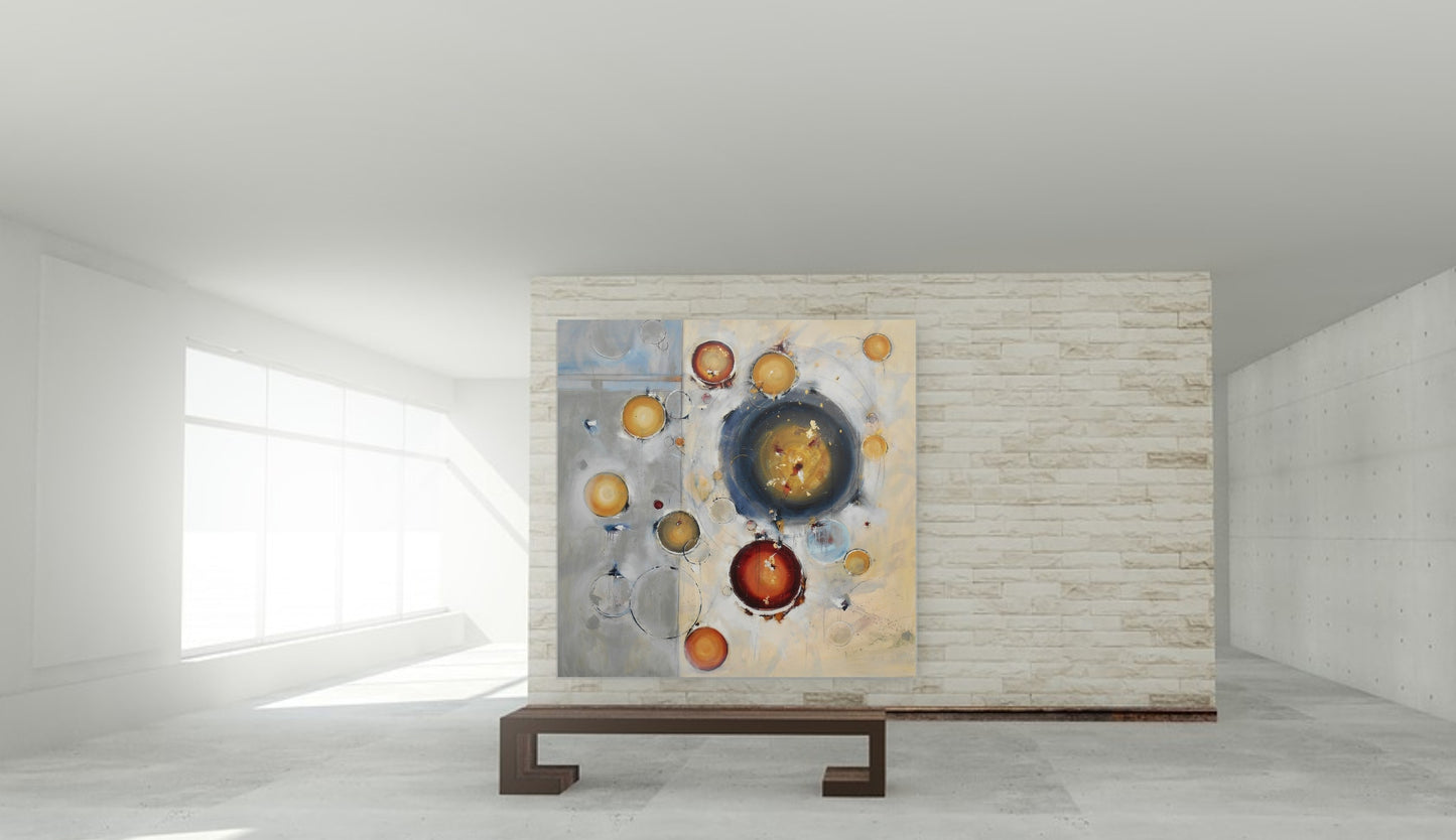 Where The Stars Fall 48″ x 48″ Abstract Painting